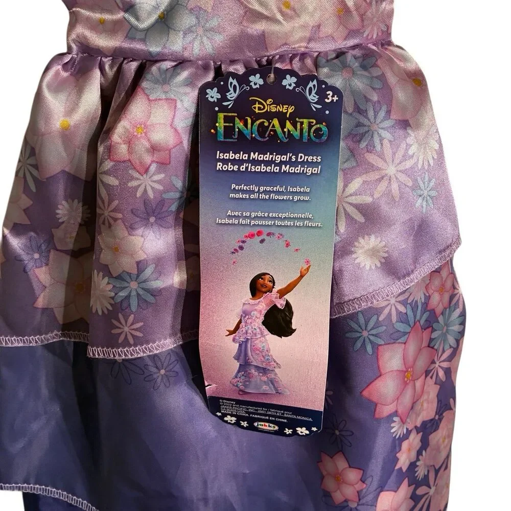 Disney Isabela Madrigal Dress Costume Size 4-6X. Floral. Shades Of Purple.